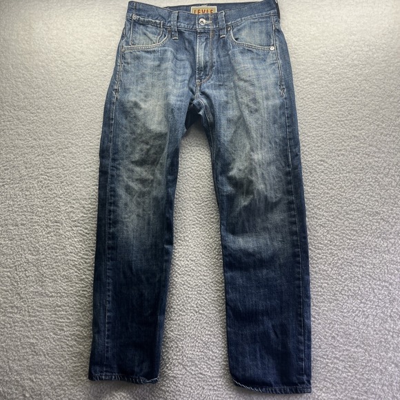 Levi's Other - Levis Jeans Mens 33x32 Blue 514 Slim Straight Original Chore Grunge Thrashed Fit